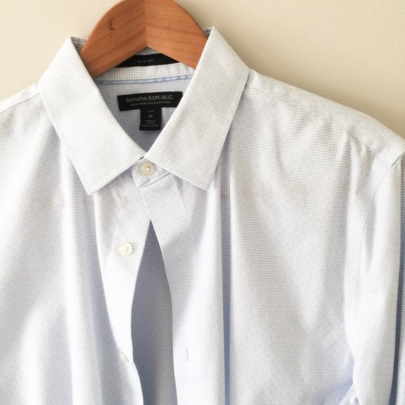 Banana Republic | Button Down w/ Small Blue Check - Picture 2 of 7